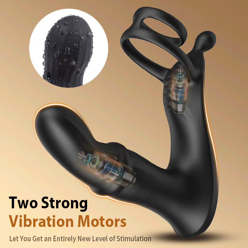 Cyclone - Thrusting Prostate Massager With Double Cock Rings