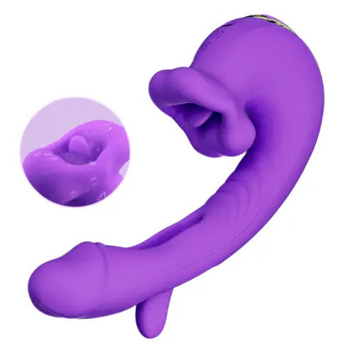 Isolde - Upgraded Mouth-Shaped 3 In 1 Flapping & Biting & Toungue Vibrator