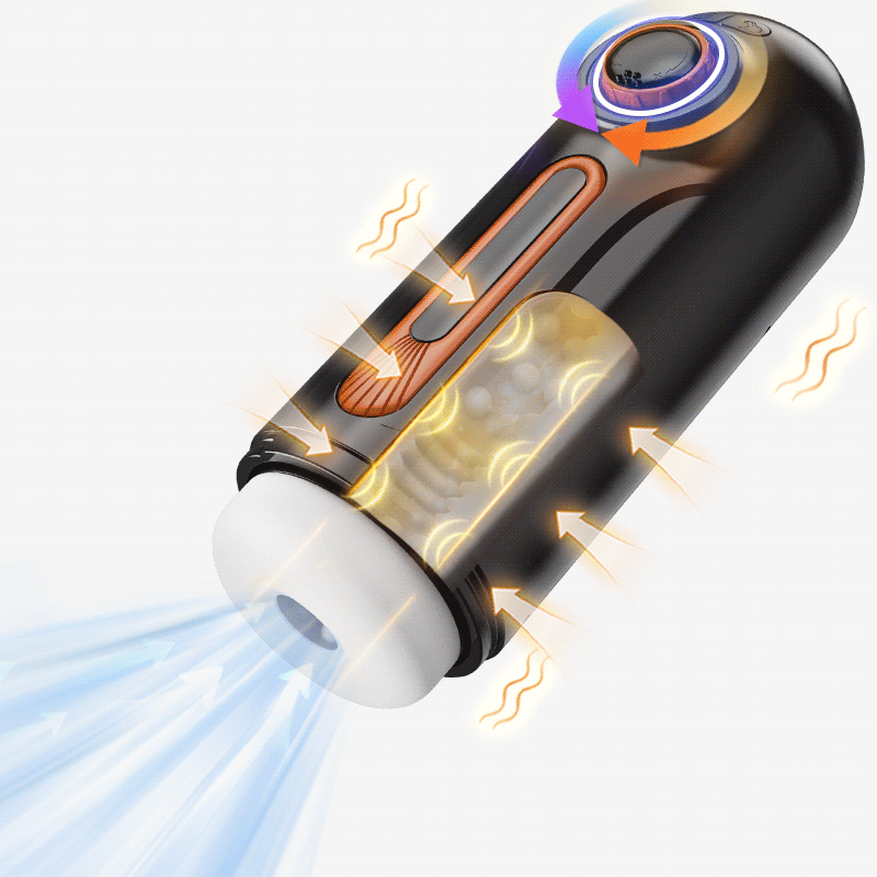 Alien - 6 IN 1 10 Vibrating & Thrusting with 4 Sucking Automatic Knob Adjusting Male Masturbator
