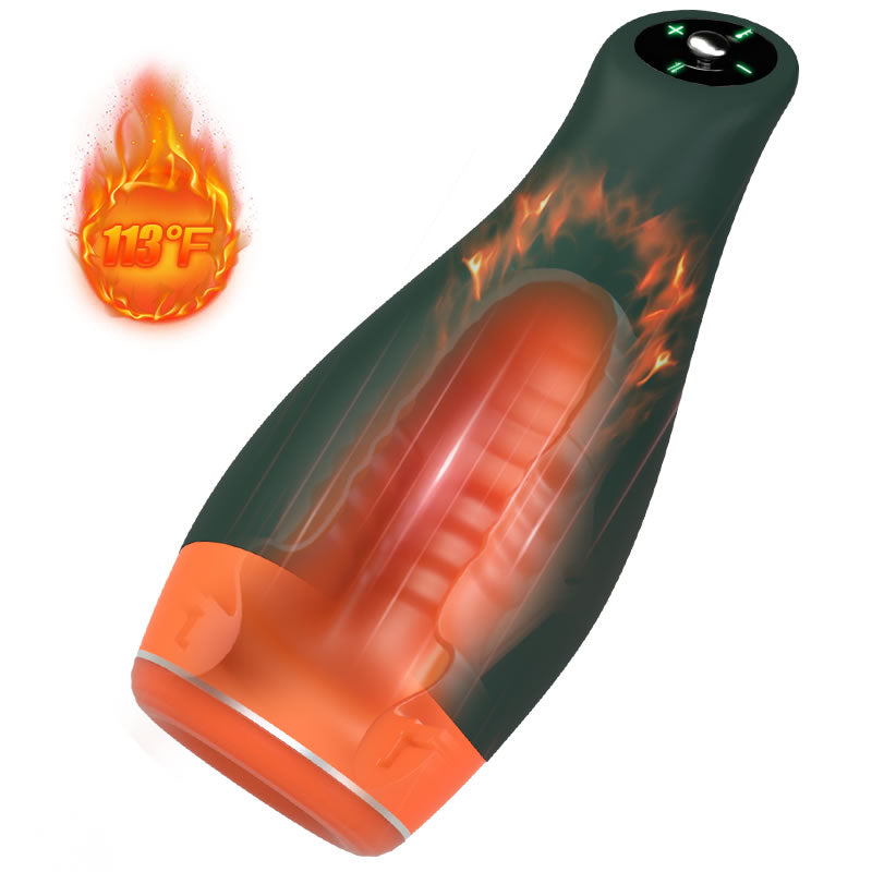 Warming - Simulates Oral Cavity Temperature Vibration and Telescopic 2-1 Male Stroker