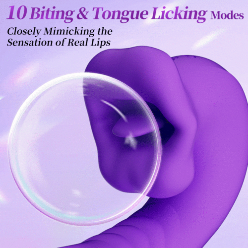 Isolde - Upgraded Mouth-Shaped 3 In 1 Flapping & Biting & Toungue Vibrator