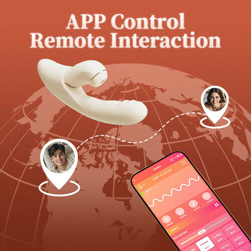 Acmejoy - 4合1 APP控制伸缩吸吮加热G点振动棒可拆卸刺激器