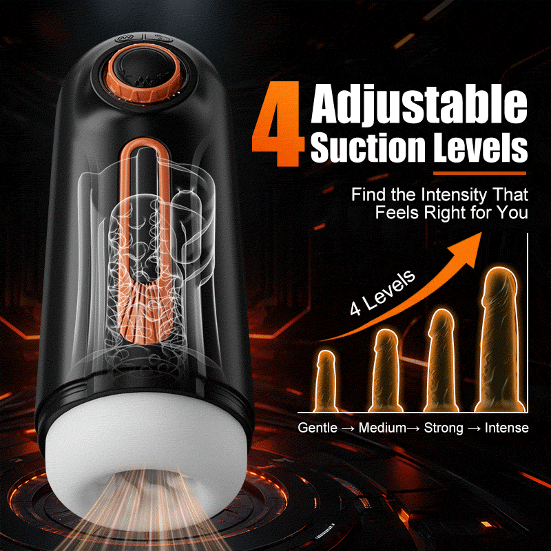 Alien - 6 IN 1 10 Vibration Modes & Thrusting,with 4 Suction Levels Masturbation Cup & 104°F Heating