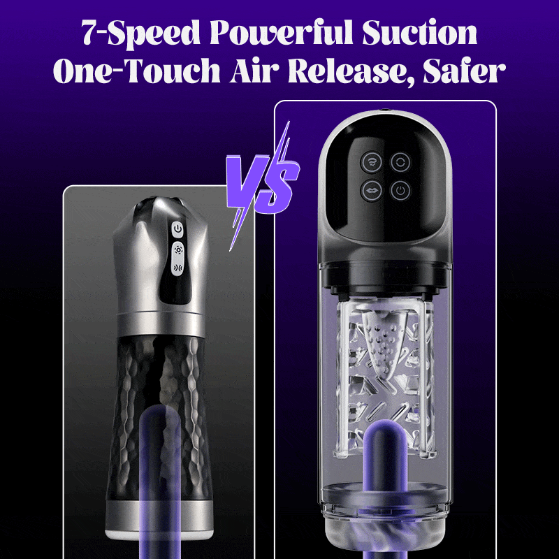 Vortex - 7 Suction 7 Rotation Stroker – 3D Real Feel Waterproof Hot & Cold Spa Suction Vacuum Pumps Masturbator