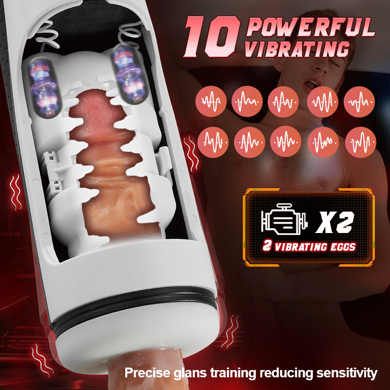 Mirabel - 320/Min One-Click Burst 8 Thrusting 10 Vibrating Male Stroker