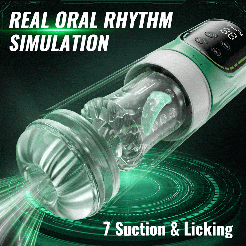 Heaven - 5 in 1 Male Masturbator 7 Thrusting Rotation Suction Vibration & Licking Intelligent Control Stroker