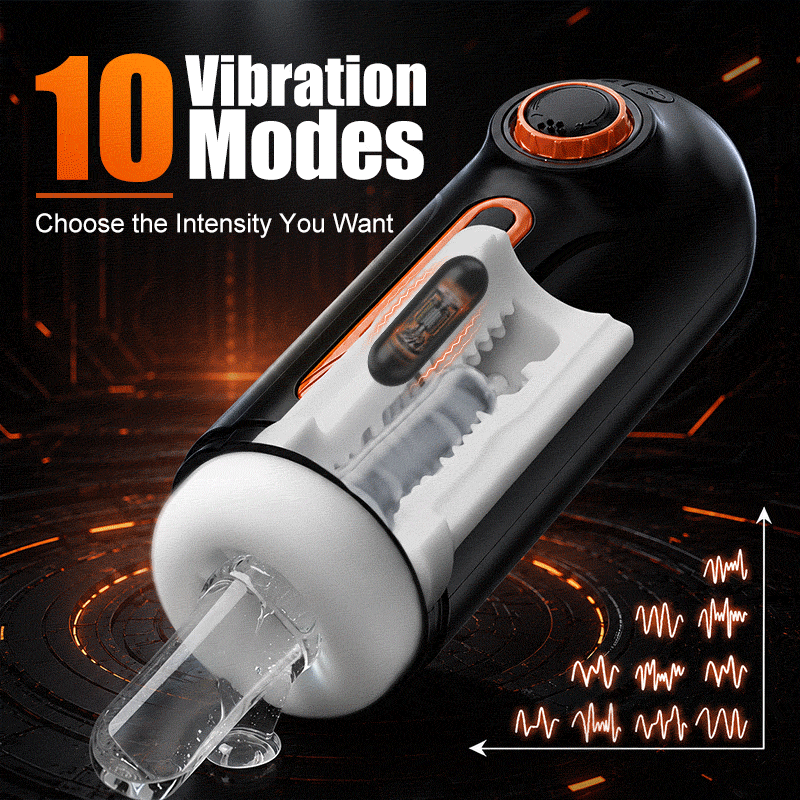 Alien - 6 IN 1 10 Vibration Modes & Thrusting,with 4 Suction Levels Masturbation Cup & 104°F Heating