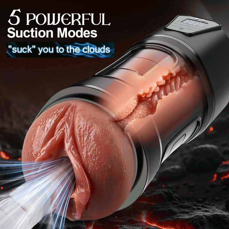 Challenger - 10 Vibrations, 5 Suctions, Ultra-Realistic Vagina, Simulated Masturbator