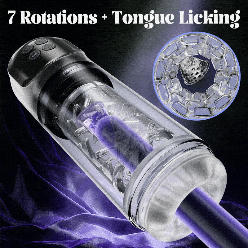 Vortex - 7 Suction 7 Rotation Stroker – 3D Real Feel Waterproof Hot & Cold Spa Suction Vacuum Pumps Masturbator