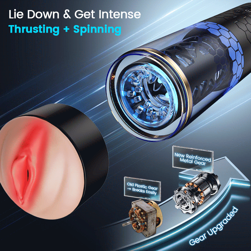 STORM -  Intense Thrusting & Spinning Hands-Free 6.10 Inches Depth Masturbator
