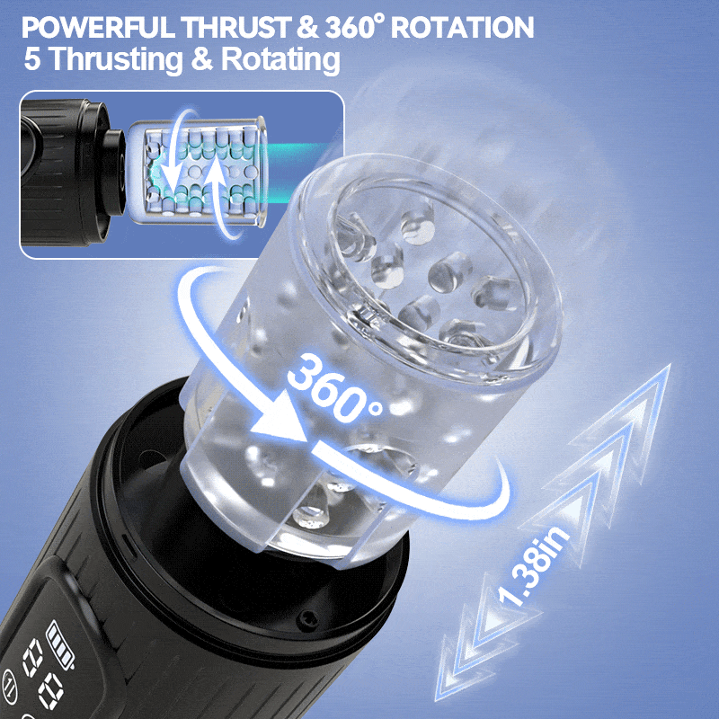 【50 OFF！】Aisia-4 Suction 5 Thrusting Rotating 3 in 1 Sex Stroker
