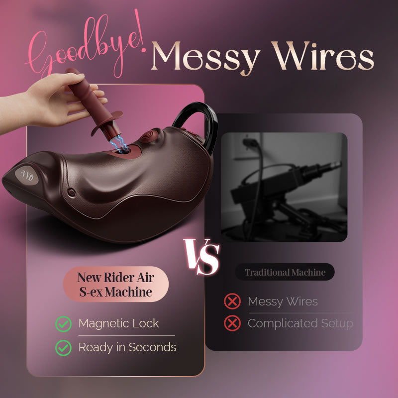 VVD Rider Air Riding Sex Machine - Thrusting Piston Dildo with Dual Vibrating Attachments | Hands-Free Cowgirl Style