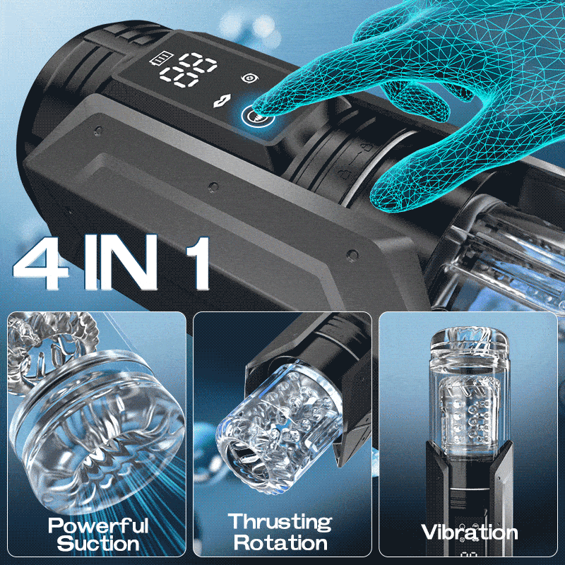 King -Powerful Suction 360° Deep Tight Wrapping Easy to Clean Masturbator
