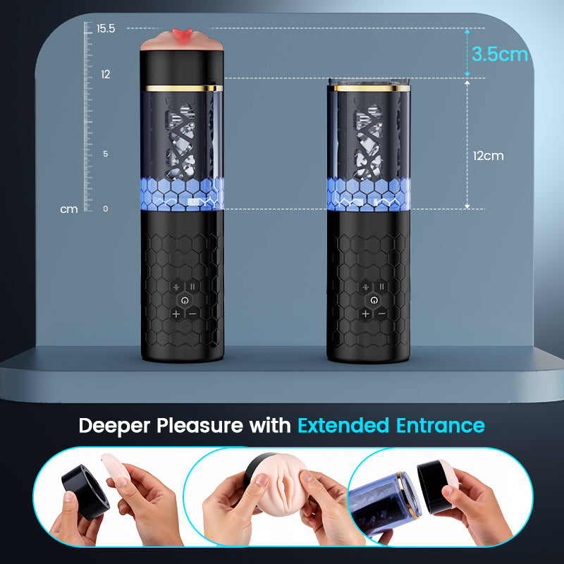 STORM -  Intense Thrusting & Spinning Hands-Free 6.10 Inches Depth Masturbator