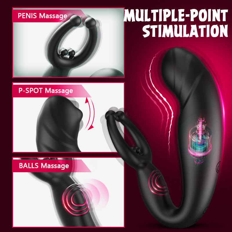 Rainstorm - Bead Massage Multifunctional 9 Vibrating Prostate Anal Plug Solo Male Prostate Massager