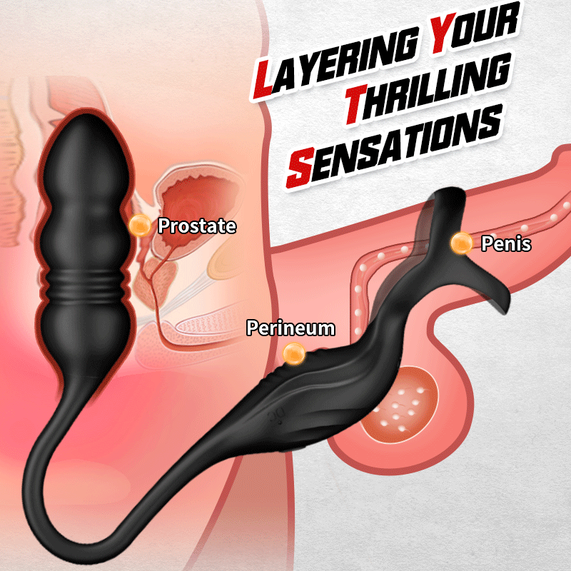 Mike - 9 Thrusting & Vibrating Wearable Prostate Massager with Cock ring
