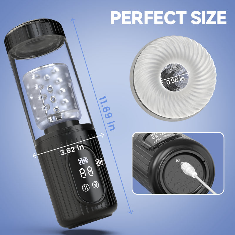 【50 OFF！】Aisia-4 Suction 5 Thrusting Rotating 3 in 1 Sex Stroker