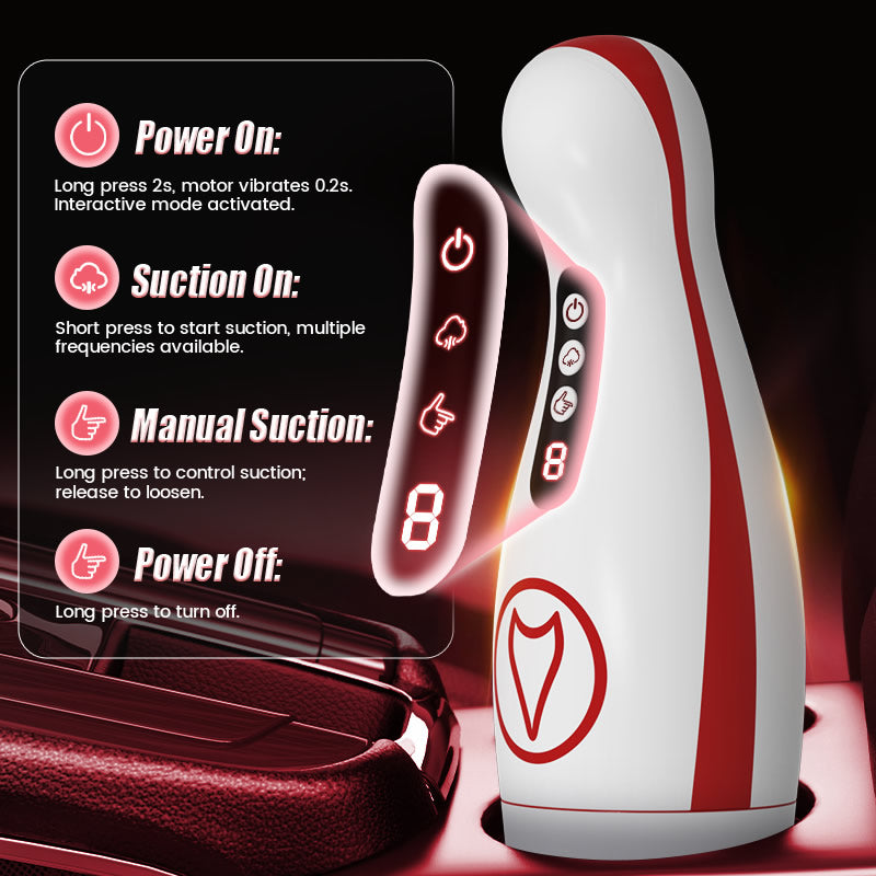 Valeria - 7 Suction Vibrations Voice Moans Masturbator Immersive Interaction Male Stroker