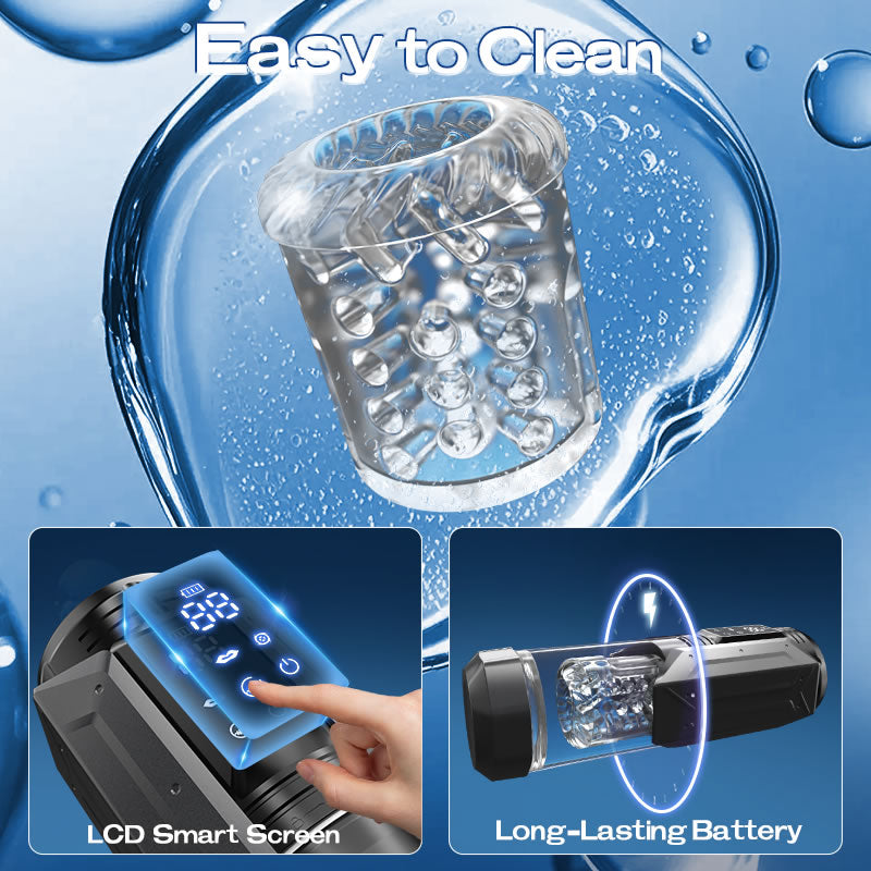 King -Powerful Suction 360° Deep Tight Wrapping Easy to Clean Masturbator