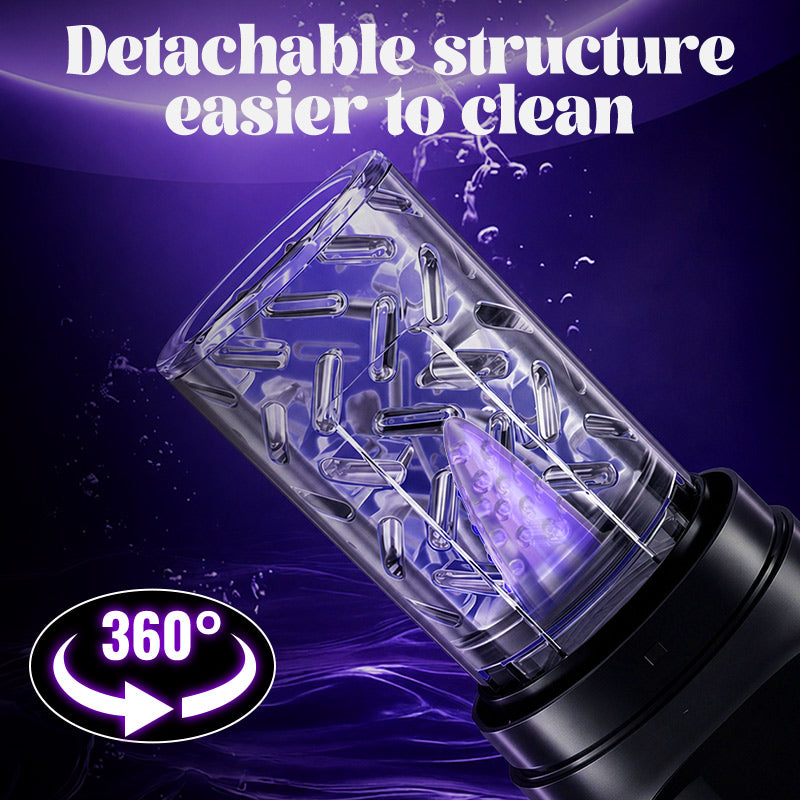 Vortex - 7 Suction 7 Rotation Stroker – 3D Real Feel Waterproof Hot & Cold Spa Suction Vacuum Pumps Masturbator