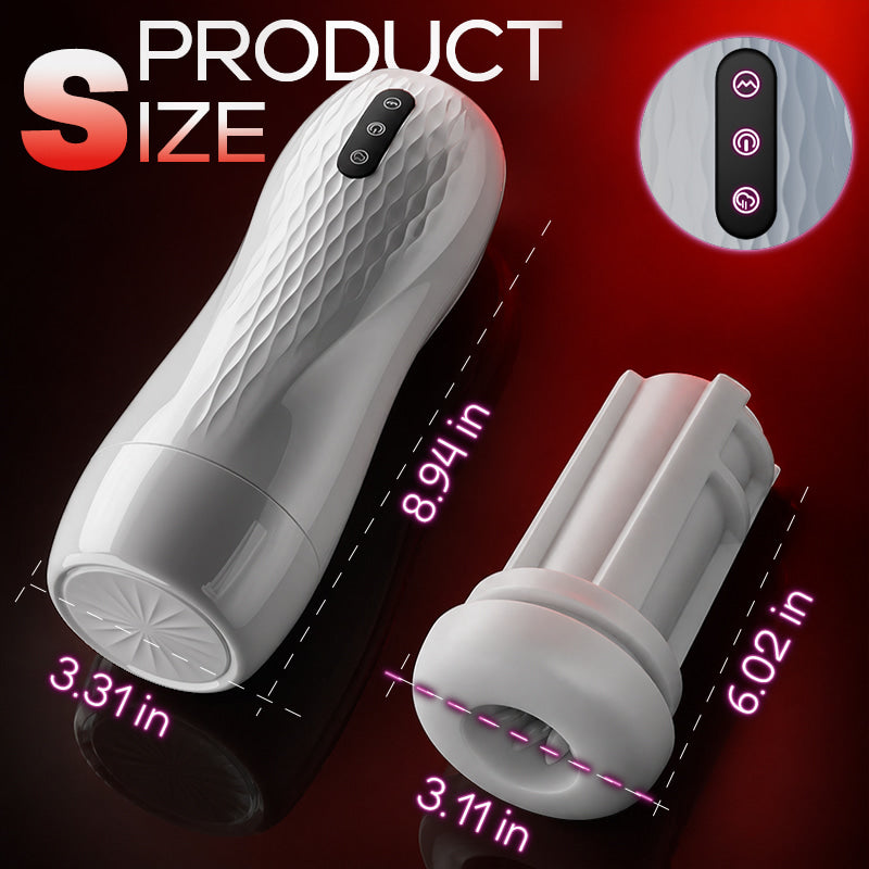 Phantom - 3-in-1 Suction + Vibration + 40℃ Warmth Trilingual Voice Blowjob Stroker