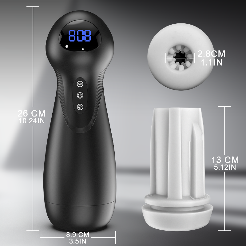 【#1 Choice】SolaceX - 9 Suction 10 Vibration Male Masturbator Automatic Strong Suction Soft TPE Realistic Texture Male Stroker Masturbator