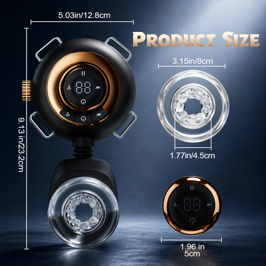 Hazel - Wearable Male Masturbator 3-in-1 9 Thrusting Rotating Vibrating Sex Toy for Men Stroker