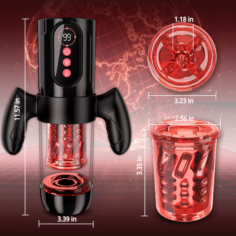 【Pre-sale until 6/16】Terminator - Telescopic Rotating Male Masturbator - 9 Modes Sucking Thrusting with Handle