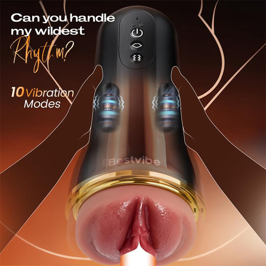 Captain Pro - Automatic Male Masturbator with 3 Replaceable Sleeves 5 Suction & 10 Vibration Stroker