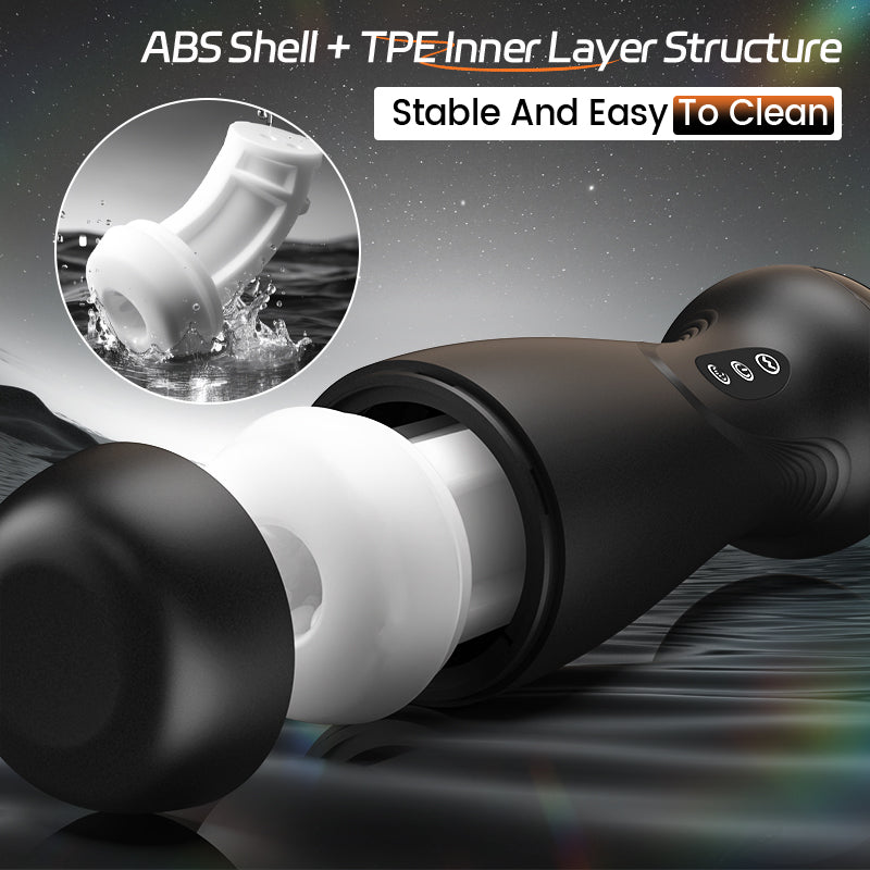 【#1 Choice】SolaceX - 9 Suction 10 Vibration Male Masturbator Automatic Strong Suction Soft TPE Realistic Texture Male Stroker Masturbator